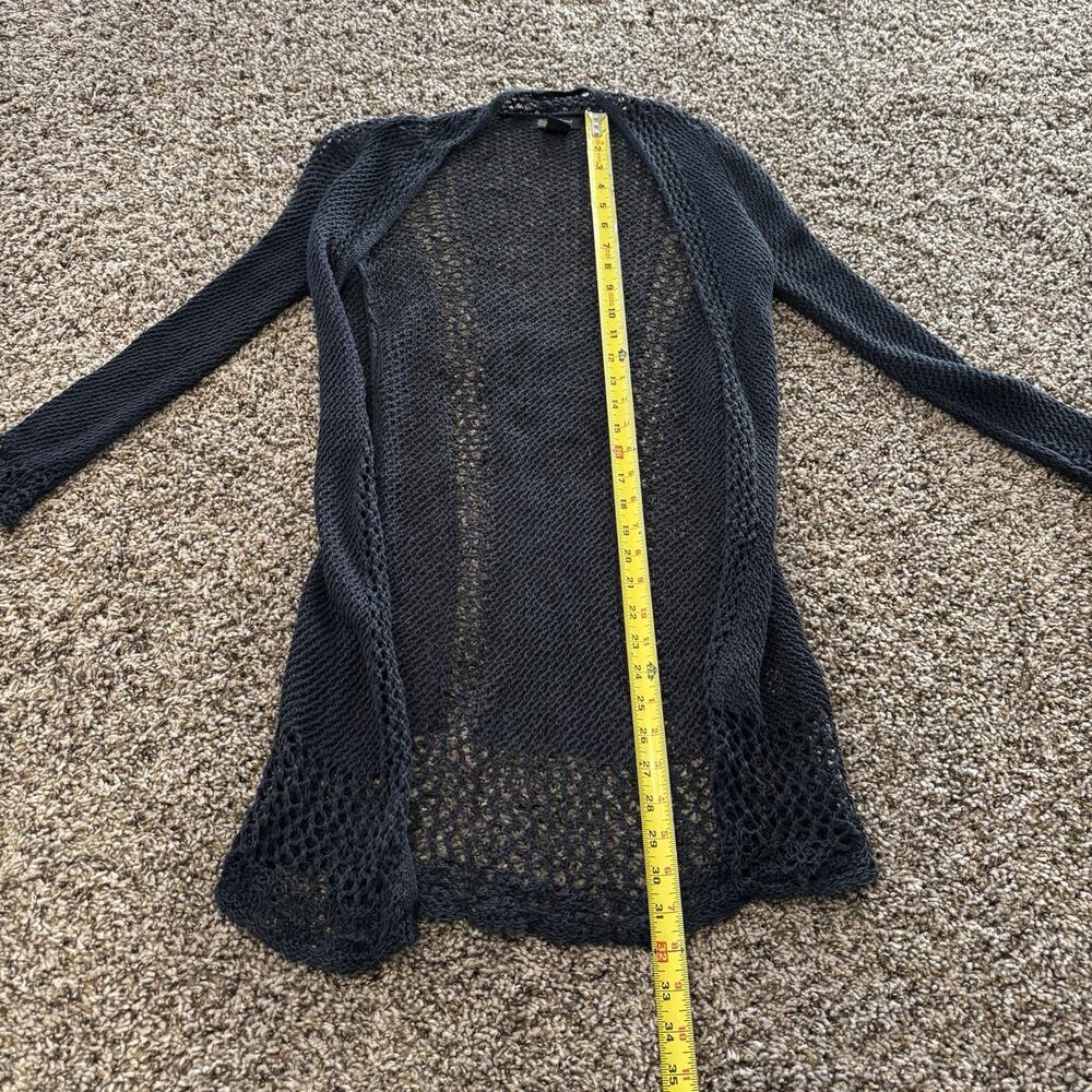 Lucky Brand Duster XS Dark Navy Blue Crochet Open Front - Picture 5 of 10